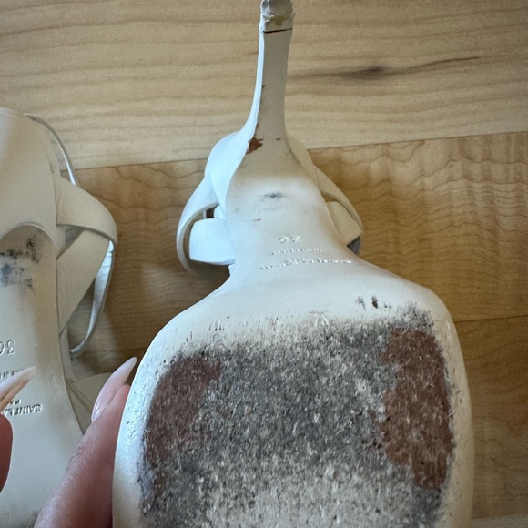 YSL WHITE TRIBUTE HEELS 75mm - Picture 4 of 8